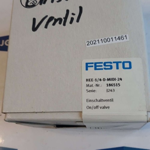 FESTO HEE 1/4 D MIDI 24 186515 ON OFF valve SERIE J243 FESTO HEE 1/4 D MIDI 24 186515 ON OFF valve SERIE J243