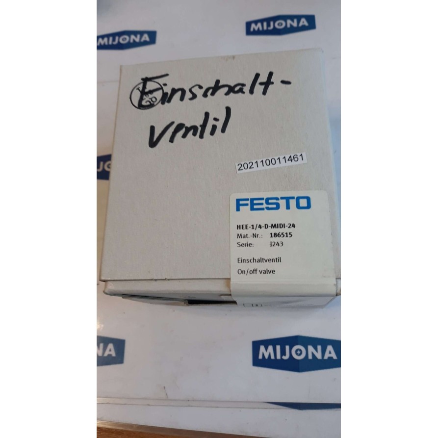 FESTO HEE 1/4 D MIDI 24 186515 ON OFF valve SERIE J243 FESTO HEE 1/4 D MIDI 24 186515 ON OFF valve SERIE J243