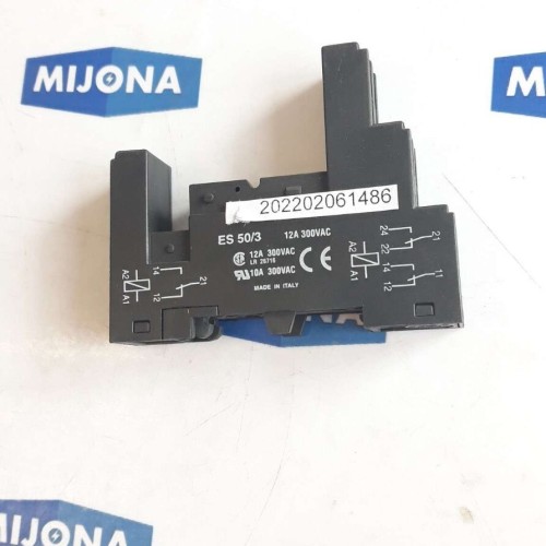 FINDER TYPE ES 50 3 SOCKET 12A 300VAC 10A 300VAC FINDER TYPE ES 50 3 SOCKET 12A 300VAC 10A 300VAC