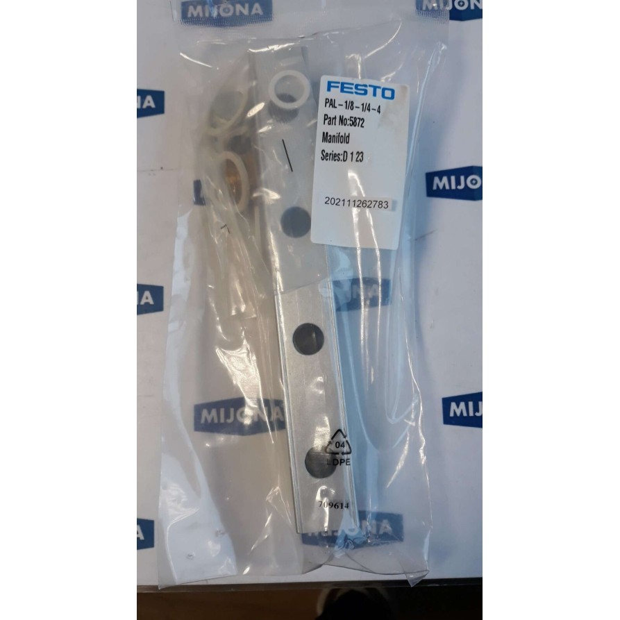 FESTO PAL 1 8 1 4 4 MANIFOLD 5872 SERIES D 1 23 PAL-1/8-1/4-4