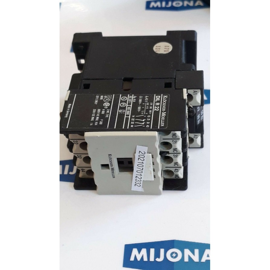 Klöckner Moeller DIL R 22 500V 600V 16A COIL 220V 50HZ 240V 60HZ