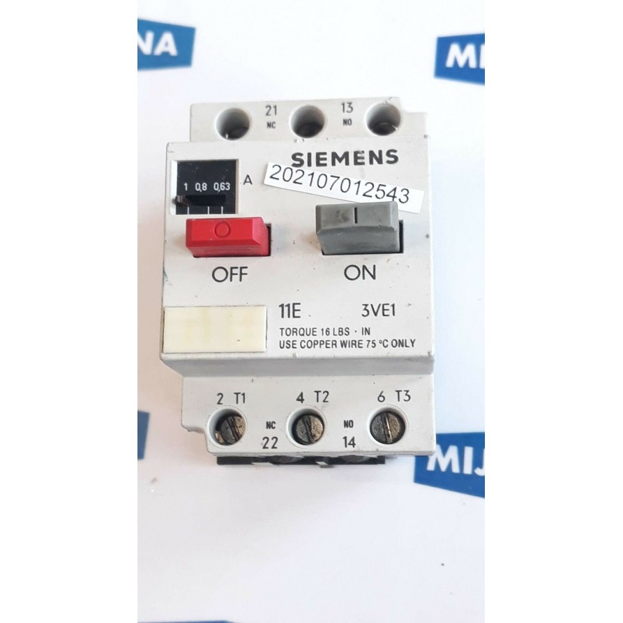 Siemens 3VE1010 2F 0,63 1A  12A MANUAL MOTOR STARTER