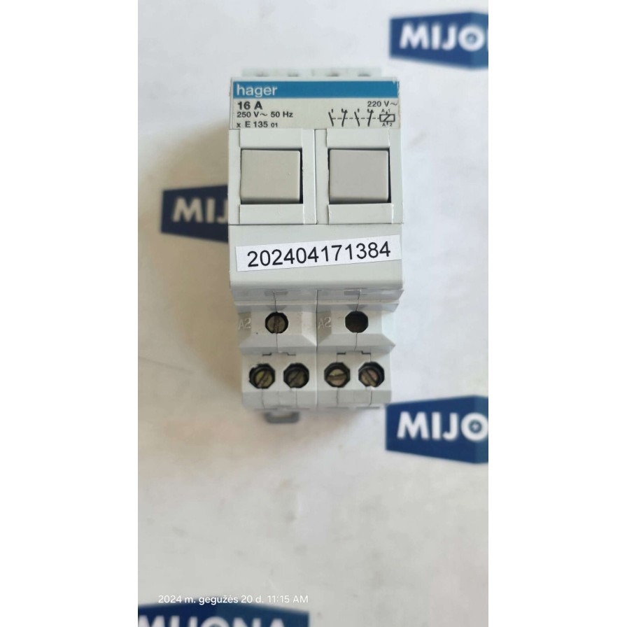 HAGER X E 135 01 16A 250V CONTACTOR 50HZ 220V XE13501 2 POLE HAGER X E 135 01 16A 250V CONTACTOR 50HZ 220V XE13501 2 POLE