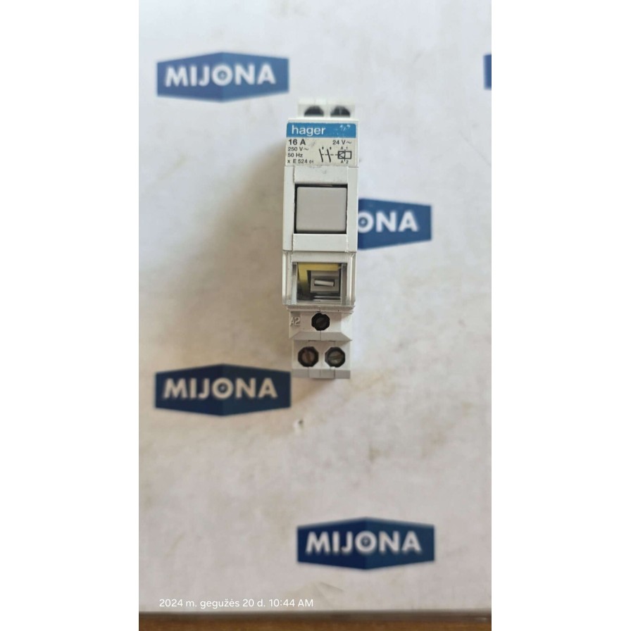 HAGER X E 125 00  16A 250V CONTACTOR 50HZ 24V  XE12500