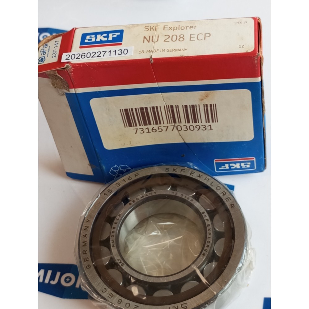 SKF NU 208 ECP Cylindrical Roller bearing NU208ECP (new old stock) SKF NU 208 ECP Cylindrical Roller bearing NU208ECP (new old stock)