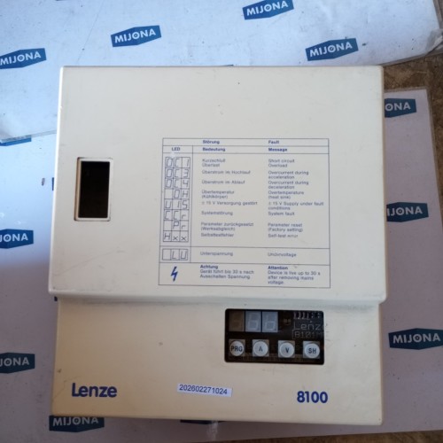 Lenze 8100 Frequency Inverter 8106 F 4G 128106.F.4G.12