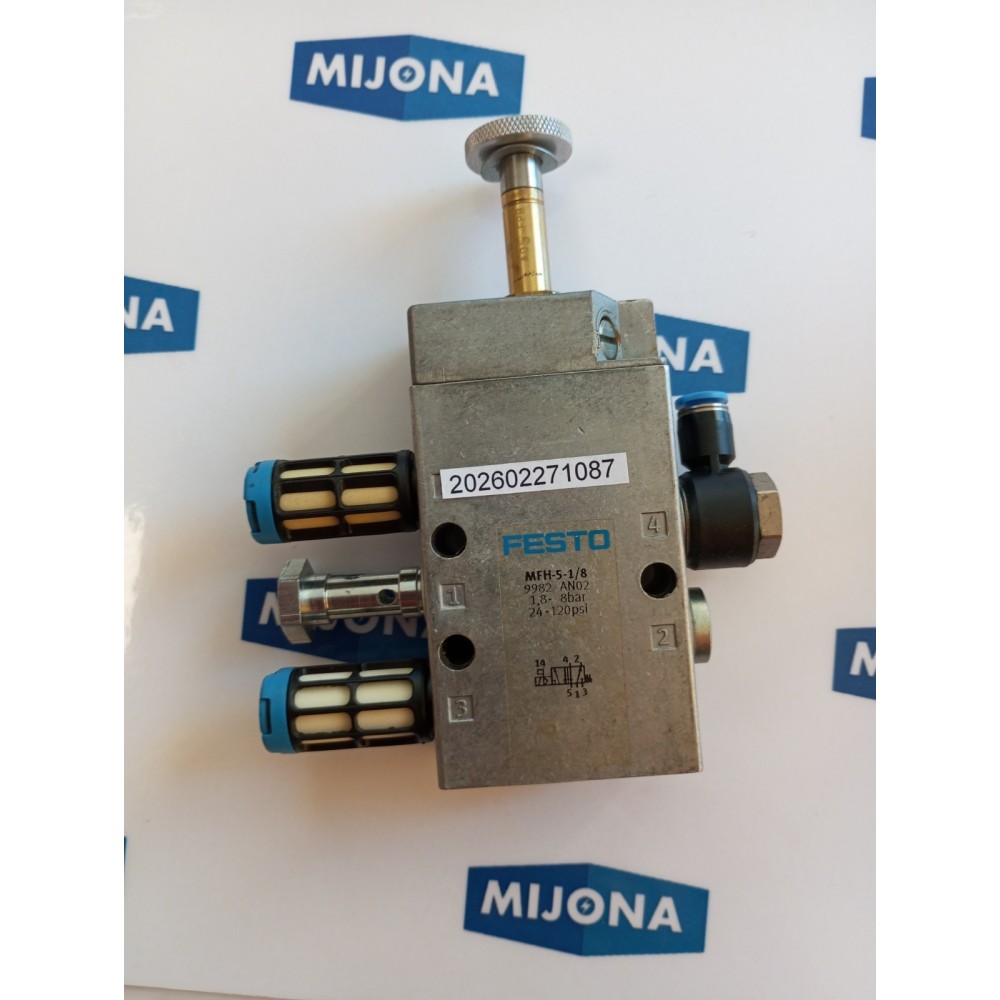 FESTO MFH 5 1 8 VALVE 1,8- 8BAR 24-120psi 9982 MFH-5-1/8