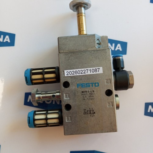 FESTO MFH 5 1 8 VALVE 1,8- 8BAR 24-120psi 9982 MFH-5-1/8