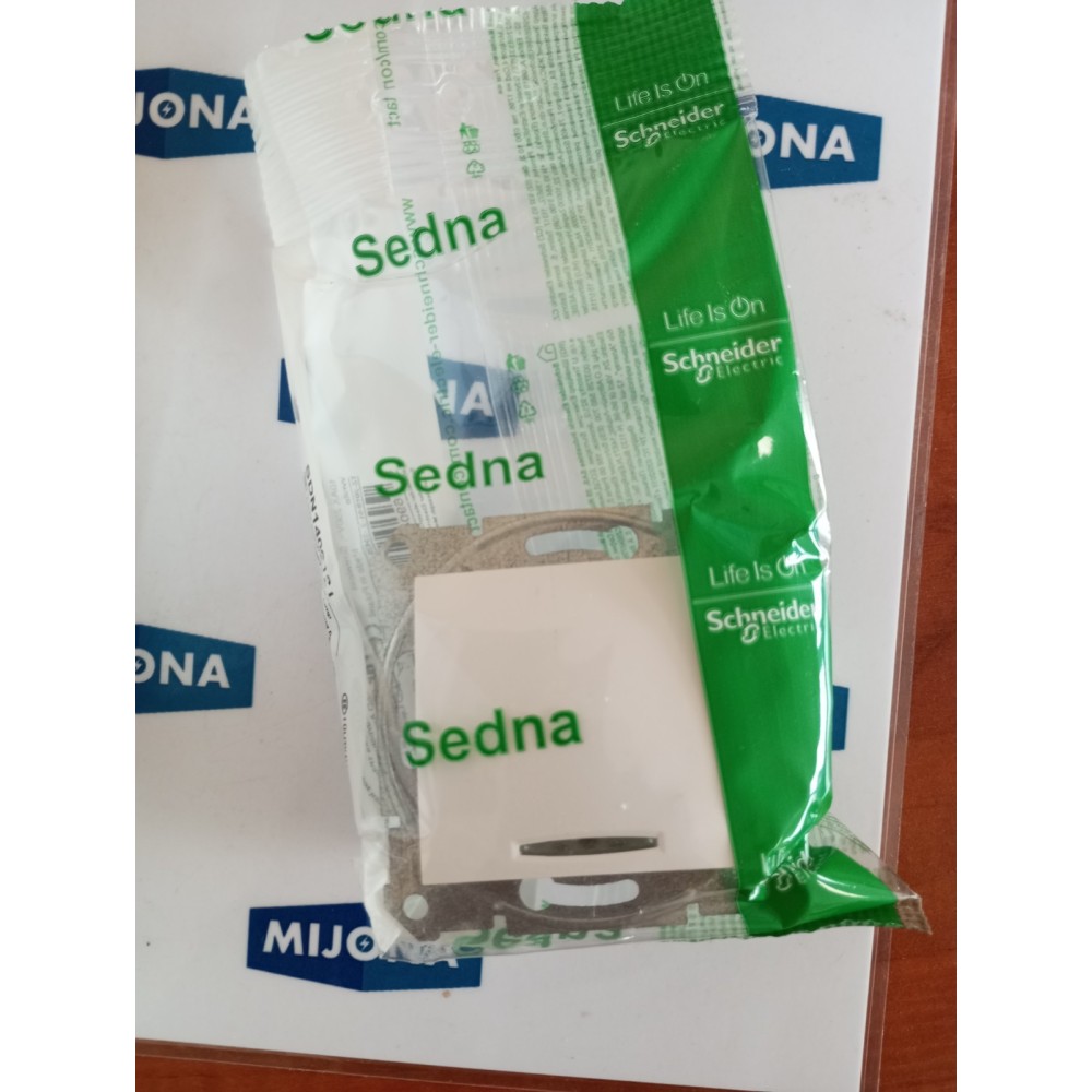 Schneider  SDN1400121C 1 WAY SWITCH WITH PILOT LAMP WHITE 10A 250V SEDNA