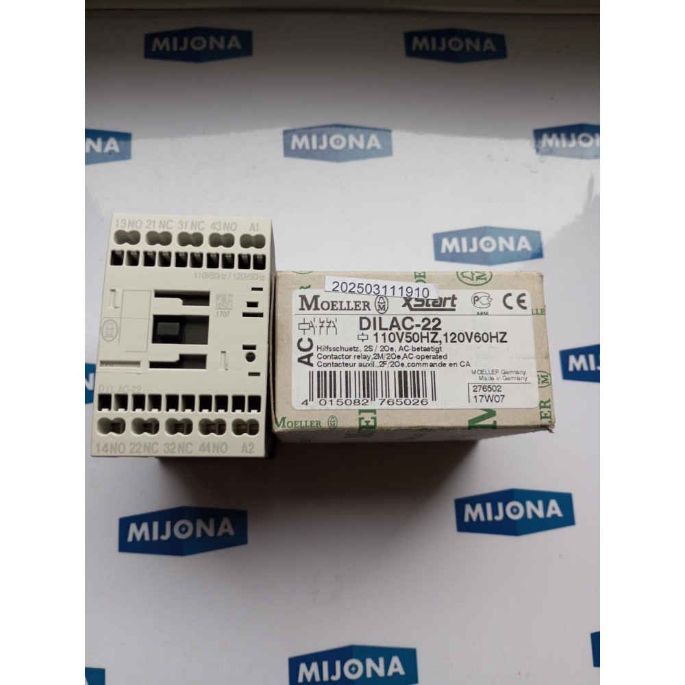 Klöckner Moeller DILAC 22 110V 50HZ 120V 60HZ CONTACTOR