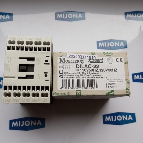 Klöckner Moeller DILAC 22 110V 50HZ 120V 60HZ CONTACTOR Klöckner Moeller DILAC 22 110V 50HZ 120V 60HZ CONTACTOR