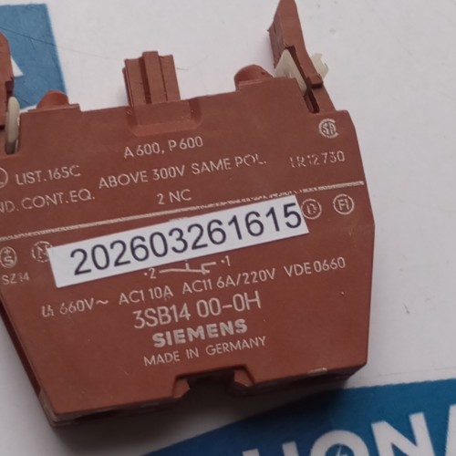 Siemens 3SB14 00-0H Kontaktelement Taster Schaltelement AC1 10A AC11 6A 220V