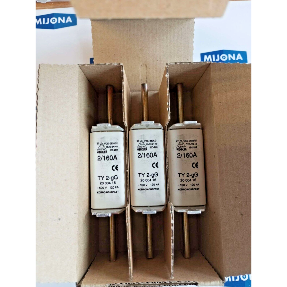 WENDLER AUSTRIA TY 2 gG 20 004 16 2/160A 500V 120kA 2000416 PRICE FOR 3PSC WENDLER AUSTRIA TY 2 gG 20 004 16 2/160A 500V 120kA 2000416 PRICE FOR 3PSC