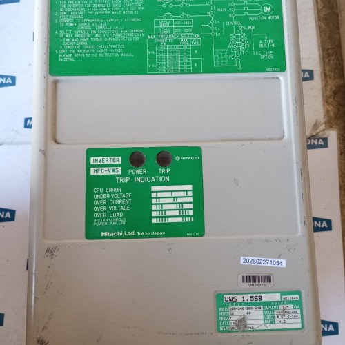 HITACHI VWS.1 5SB 208-240V 50-60HZ HFC VWS INVERTER DRIVE