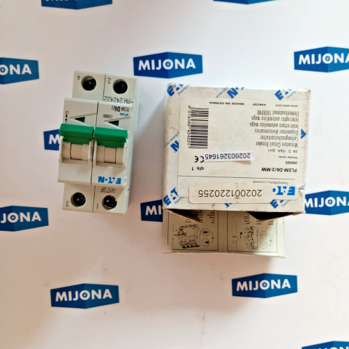Eaton PLSM-D6/2-MW 6A 10KA 2POL MINIATURE CIRQUIT BREAKER MOELLER NEW OLD STOCK