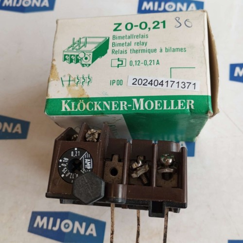 Klöckner Moeller Z 0 -0.21-S0 BIMETAL RELAY Z0 0.21 S0 BIMETALLRELAIS 0.12 0.21A Klöckner Moeller Z 0 -0.21-S0 BIMETAL RELAY Z0 0.21 S0 BIMETALLRELAIS 0.12 0.21A