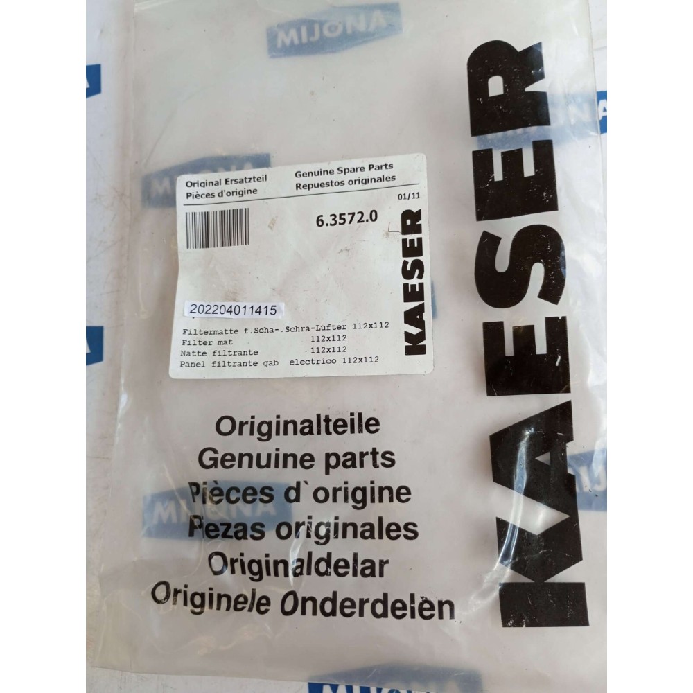 KAESER 6.3572.0 Genuine spare parts FILTER MAT 112X112 NEW OLD STOCK