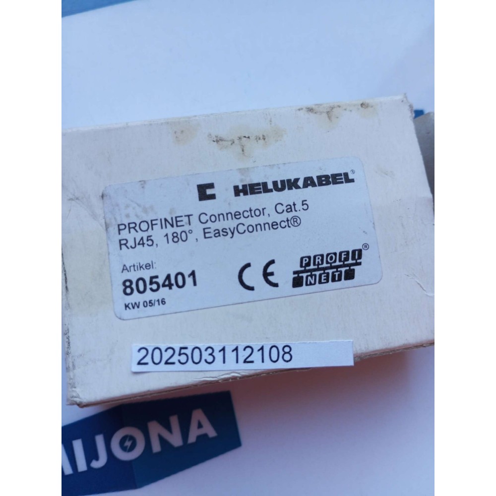HELUKABEL 805401 PROFINET CONNECTOR CAT 5 RJ45 180°  (NEW OLD STOCK)