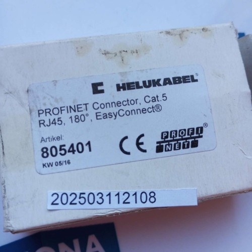 HELUKABEL 805401 PROFINET CONNECTOR CAT 5 RJ45 180°  (NEW OLD STOCK)