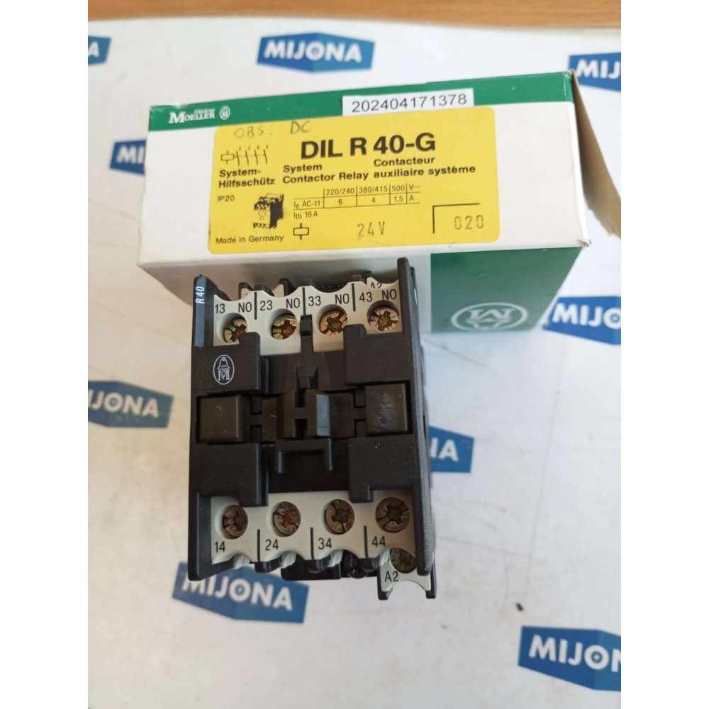 Klöckner Moeller CONTACTOR DIL R 40 G COIL  24VDC DILR40G NEW OLD STOCK