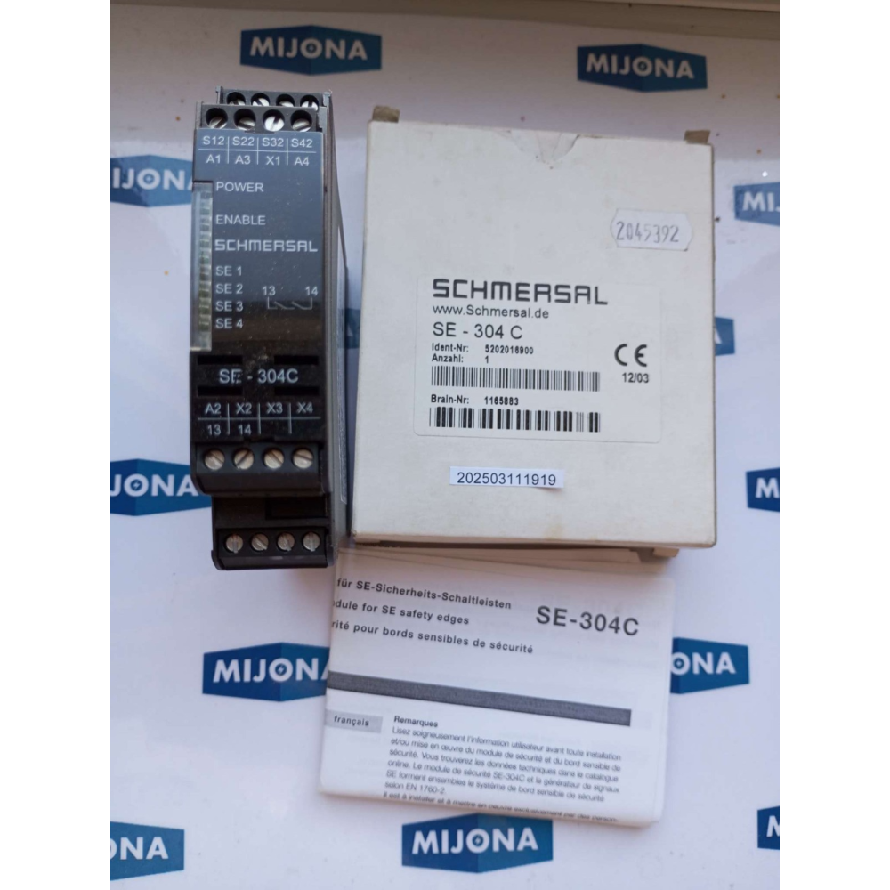 Schmersal SE-304 C SENSOR SE-SET AC15 230V 3A DC 13 24V 4A Schmersal SE-304 C SENSOR SE-SET AC15 230V 3A DC 13 24V 4A