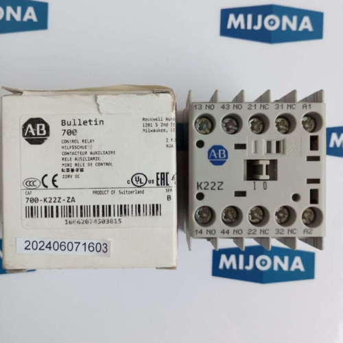 ALLEN BRADLEY 700 K22Z ZA 220V DC CONTROL RELAY 700-K22Z (NEW OLD STOCK)