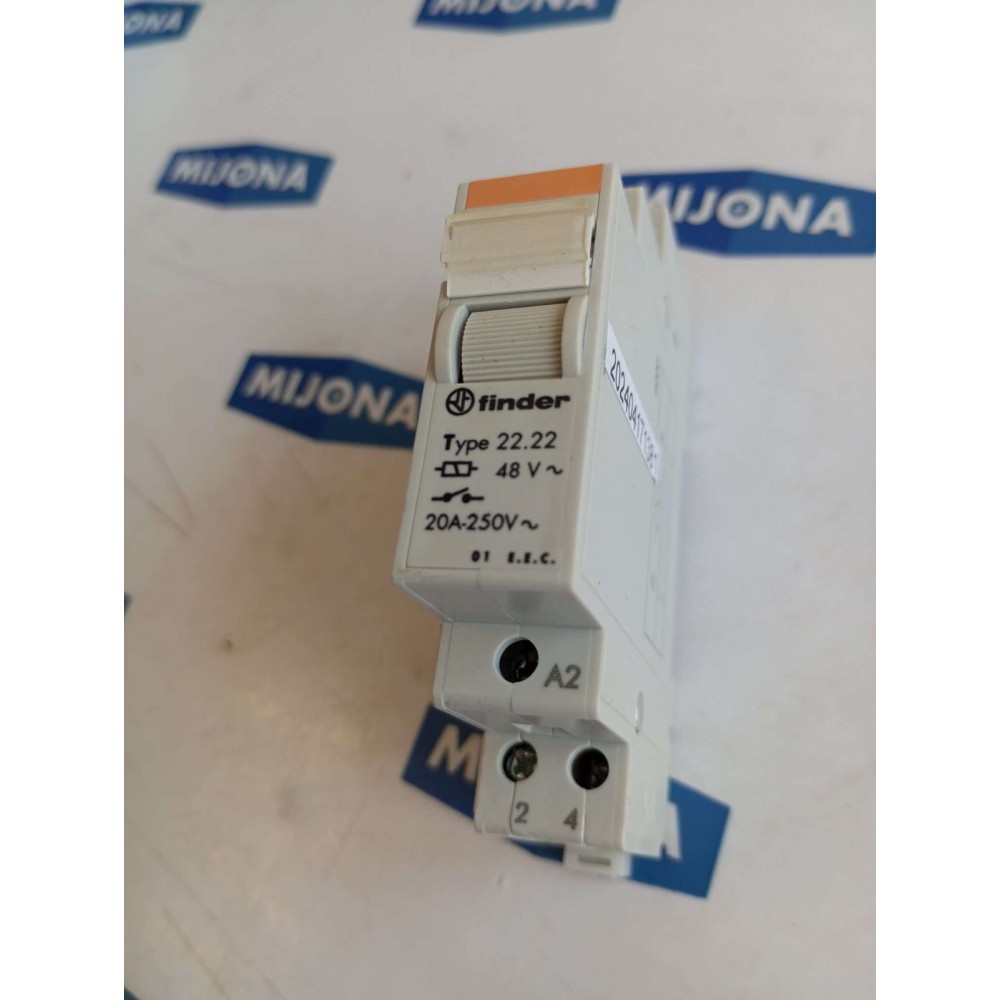 FINDER TYPE 22 22  RELAY 48V 20A 250V 22.22