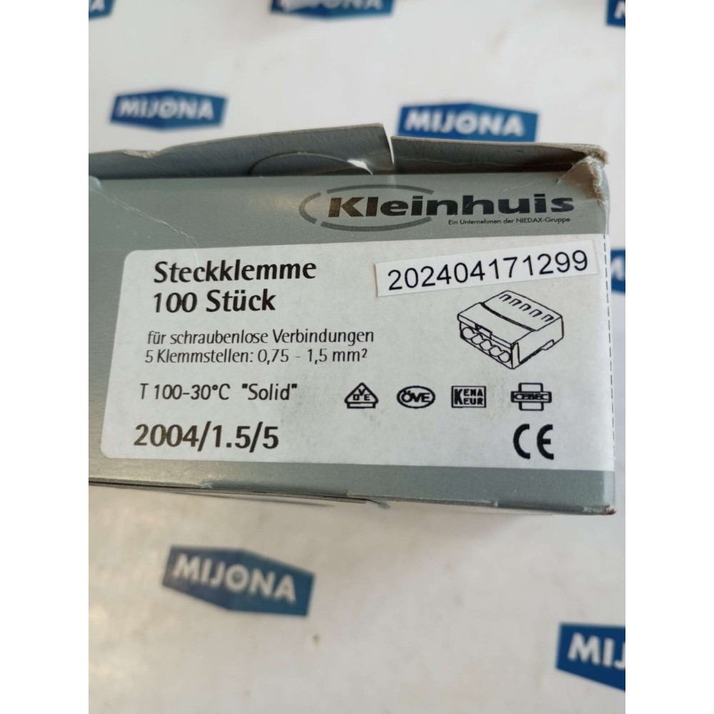 KLEINHUIS 2004/1.5/5 clamping points klemmstellen 0,75-1,5mm2 price for 100 psc