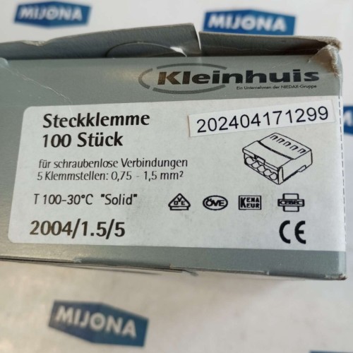 KLEINHUIS 2004/1.5/5 clamping points klemmstellen 0,75-1,5mm2 price for 100 psc