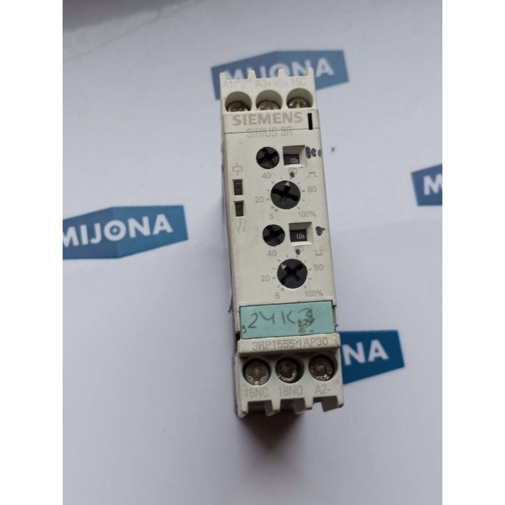 SIEMENS SIRIUS 3R 3RP1555 1AP30 3RP15551AP30 TIME DELAY RELAY  0.05s-100h