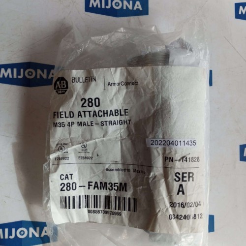 Allen Bradley FIELD ATTACHABLE M35 4P FEMALE STRAIGHT 280 FAM35M SER A