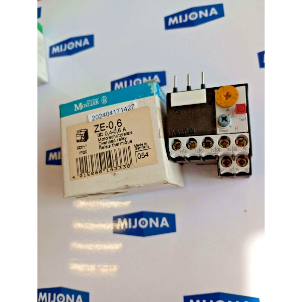 Klöckner Moeller ZE-0.6 Motorschutzrelay OVERLOAD RELAY 0.4-0,6A NEW OLD STOK Klöckner Moeller ZE-0.6 Motorschutzrelay OVERLOAD RELAY 0.4-0,6A NEW OLD STOK