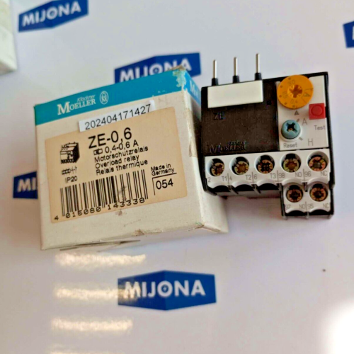 Klöckner Moeller ZE-0.6 Motorschutzrelay OVERLOAD RELAY 0.4-0,6A NEW OLD STOK