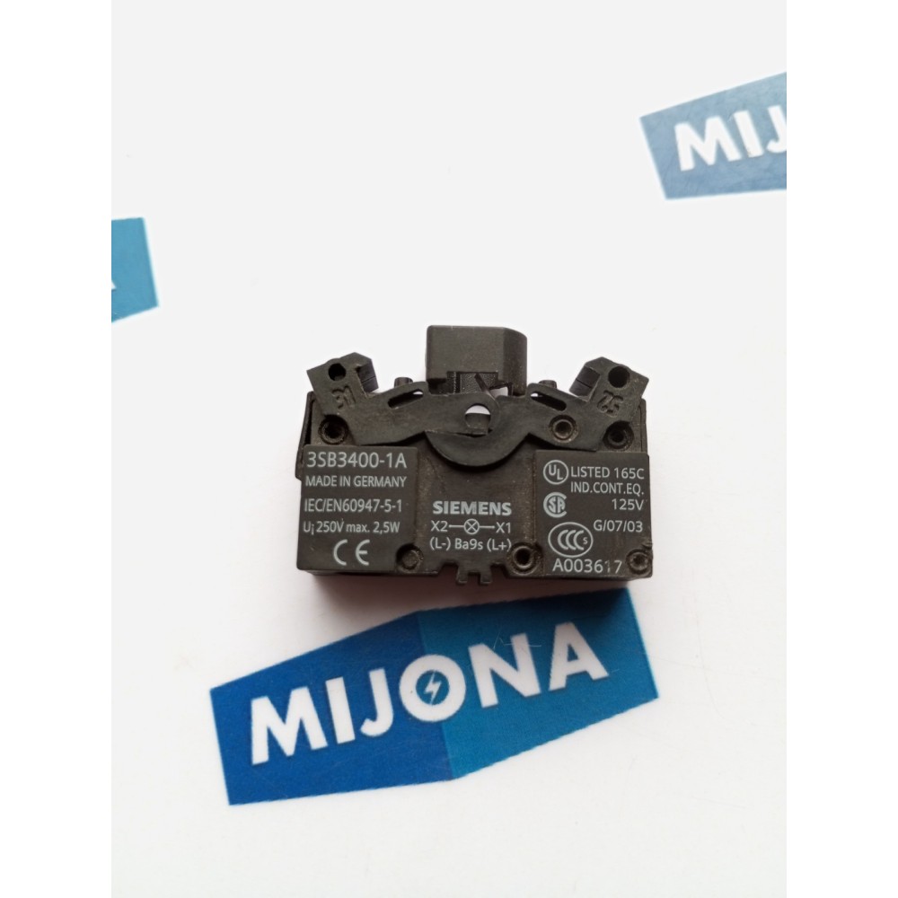 SIEMENS 3SB3400 1A 250V 2,5W contact block SIEMENS 3SB3400 1A 250V 2,5W contact block