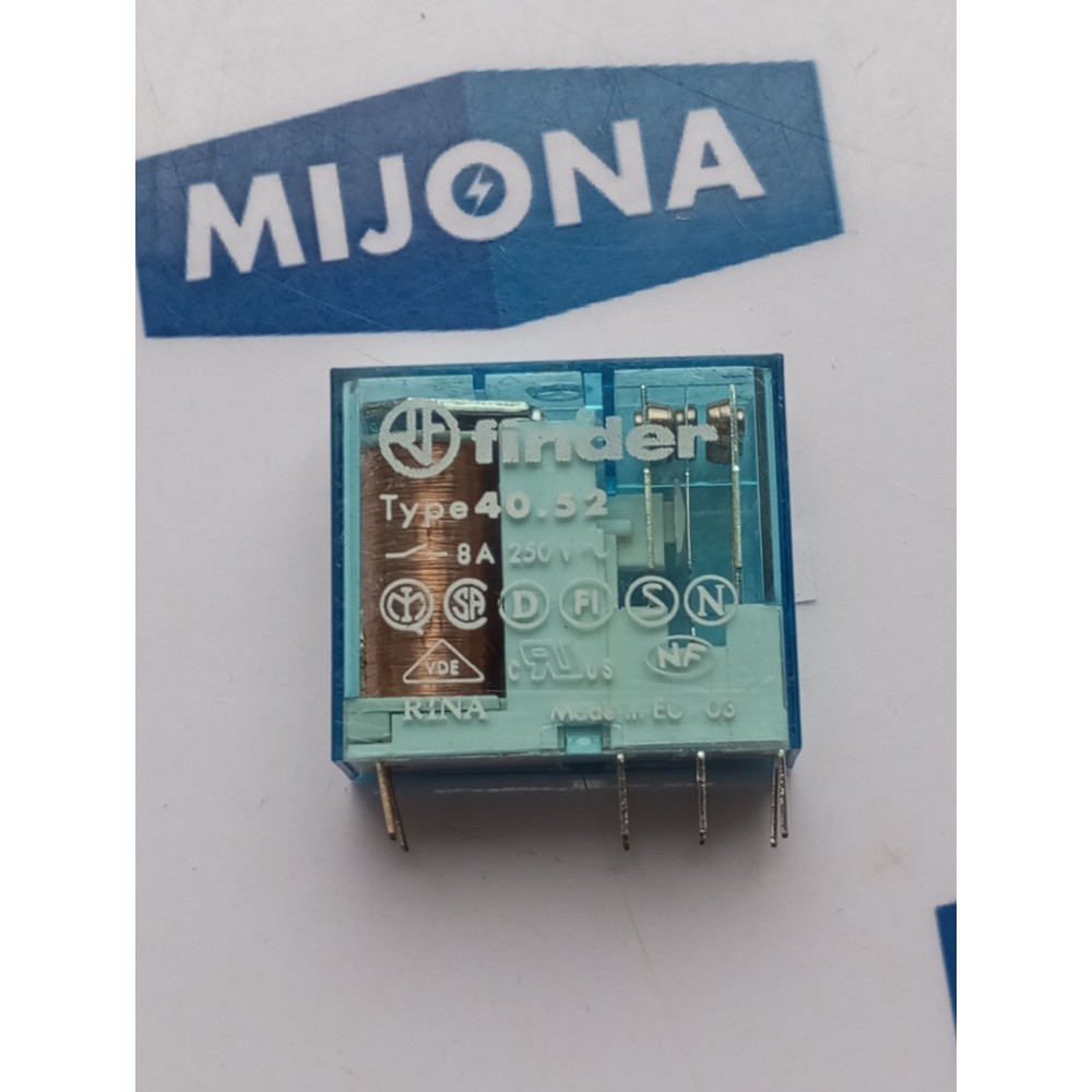 FINDER 40.52 relay relais 8A 250V 5A 250V 40 52 24V DC FINDER 40.52 relay relais 8A 250V 5A 250V 40 52 24V DC
