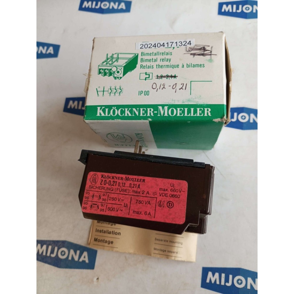 Klöckner Moeller Z 0 -0.21 BIMETAL RELAY Z0 0.21 BIMETALLRELAIS 0.12 0.21A Klöckner Moeller Z 0 -0.21 BIMETAL RELAY Z0 0.21 BIMETALLRELAIS 0.12 0.21A