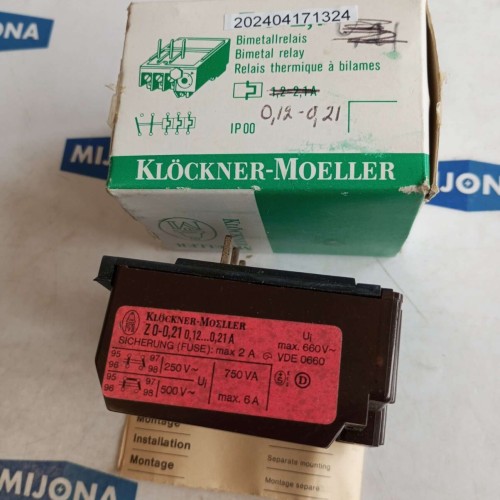 Klöckner Moeller Z 0 -0.21 BIMETAL RELAY Z0 0.21 BIMETALLRELAIS 0.12 0.21A Klöckner Moeller Z 0 -0.21 BIMETAL RELAY Z0 0.21 BIMETALLRELAIS 0.12 0.21A