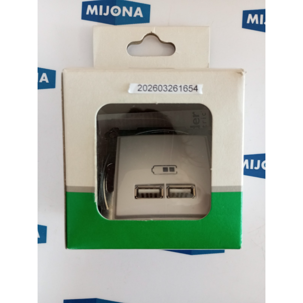 Schneider  SDN2710221  2.1A 5VDC SEDNA  WHITE USB 2.0