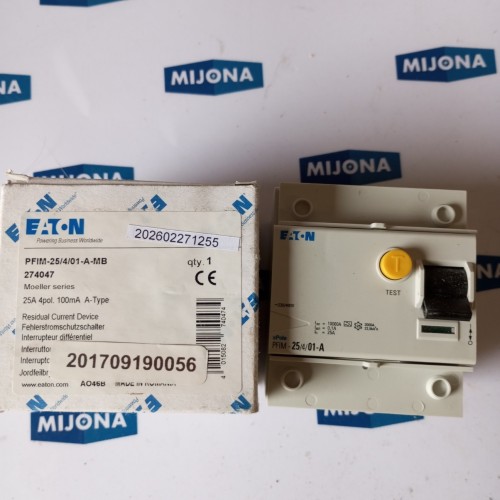 EATON PFIM 25 4 01 A MB 274047 25A circuit breaker NEW OLD STOCK EATON PFIM 25 4 01 A MB 274047 25A circuit breaker NEW OLD STOCK