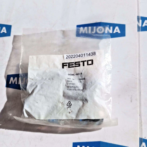 FESTO QSML M3 4 PUSH IN FITTING QSML-M3-4 153332 price for 10 psc FESTO QSML M3 4 PUSH IN FITTING QSML-M3-4 153332 price for 10 psc