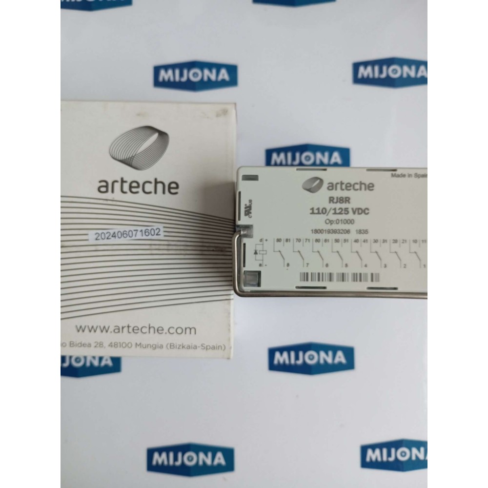 ARTECHE RJ8R 110 125 VDC RELAY NEW OLD STOCK ARTECHE RJ8R 110 125 VDC RELAY NEW OLD STOCK