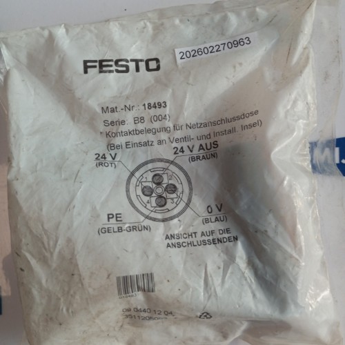 FESTO 18493 B8 PLUG SOCKET