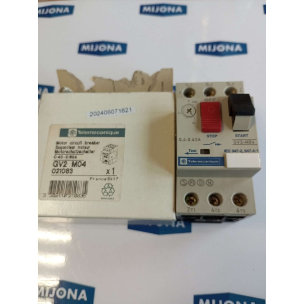 Telemecanique GV2 M04 IEC 947-2 0,4-0,63A 690V 50/60HZ (NEW OLD STOCK)