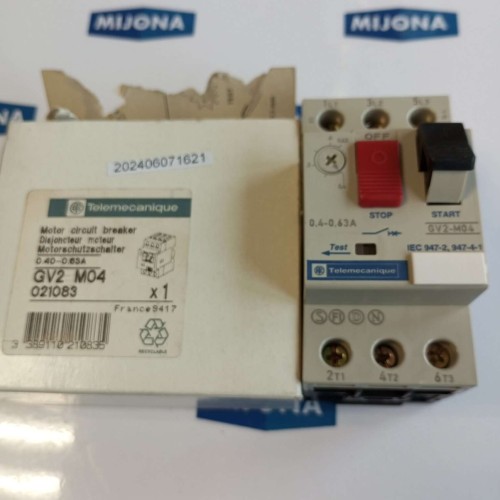 Telemecanique GV2 M04 IEC 947-2 0,4-0,63A 690V 50/60HZ (NEW OLD STOCK)