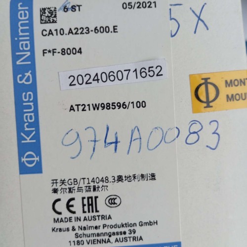 Kraus & Naimer CA10 A223 600 E Schalter SWITCH CA10 (NEW OLD STOCK) Kraus & Naimer CA10 A223 600 E Schalter SWITCH CA10 (NEW OLD STOCK)