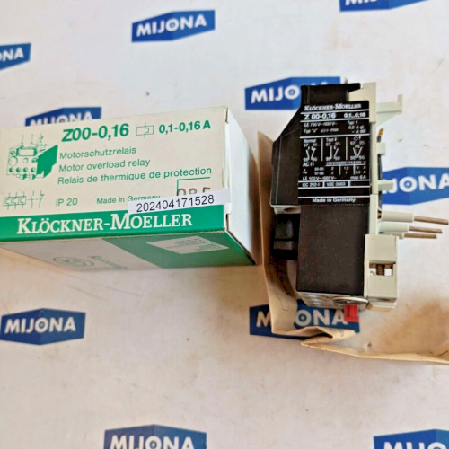 Moeller Motorschutzrelais Z00-0.16 MOTOR OVERLOAD RELAY 0.1- 0.16A NEW OLD STOCK