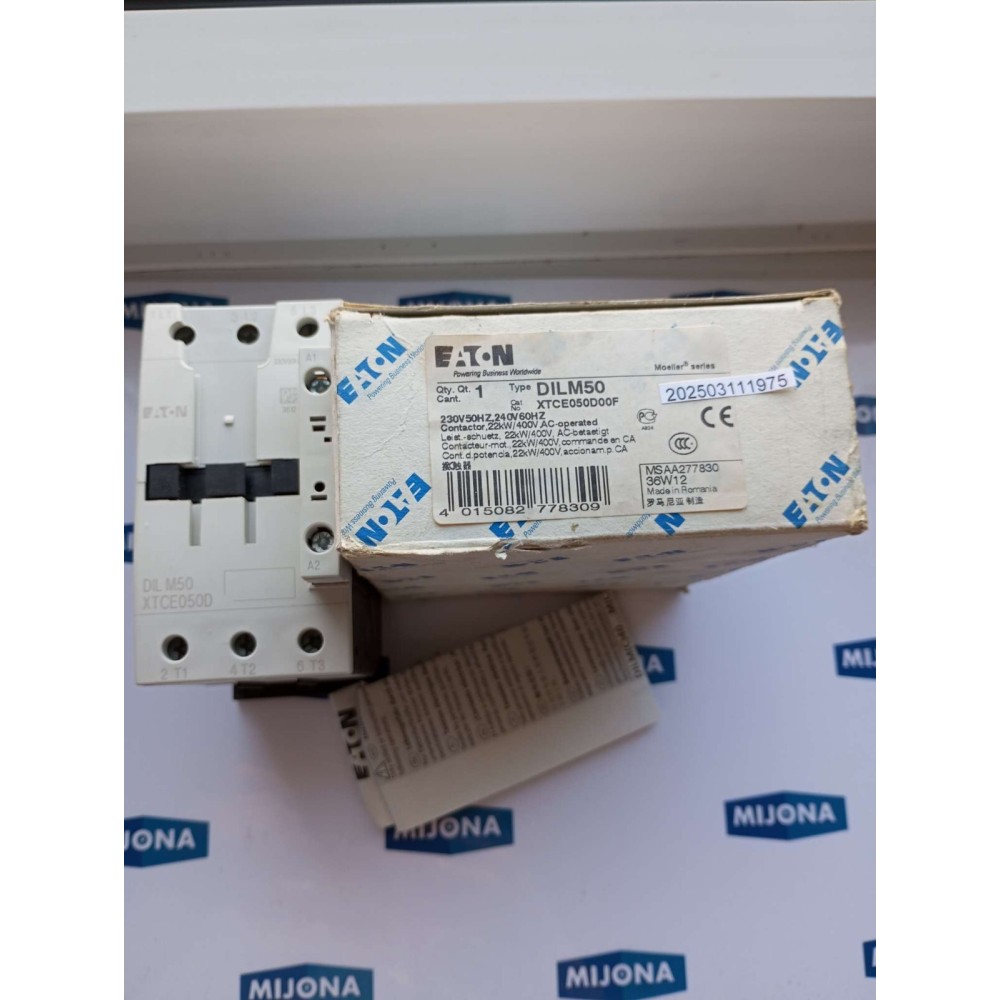 Klöckner Moeller DILM50 XTCE050D00F 230V 50HZ 240V 60HZ CONTACTOR  NEW OLD STOCK