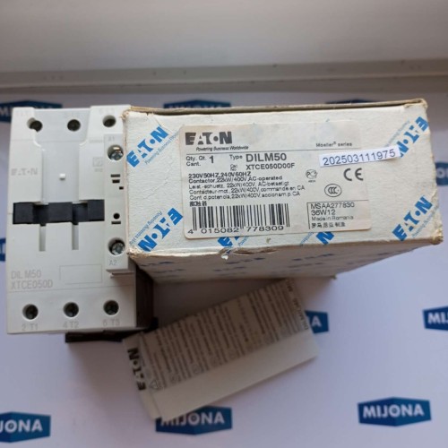 Klöckner Moeller DILM50 XTCE050D00F 230V 50HZ 240V 60HZ CONTACTOR NEW OLD STOCK Klöckner Moeller DILM50 XTCE050D00F 230V 50HZ 240V 60HZ CONTACTOR NEW OLD STOCK