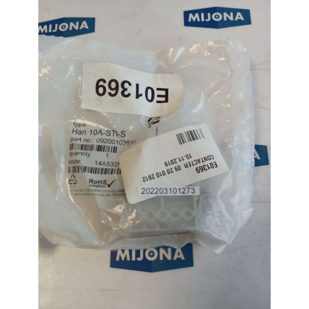 HARTING HAN 10A  STI S 09200102612 HAN 10A-STI-S CONNECTOR