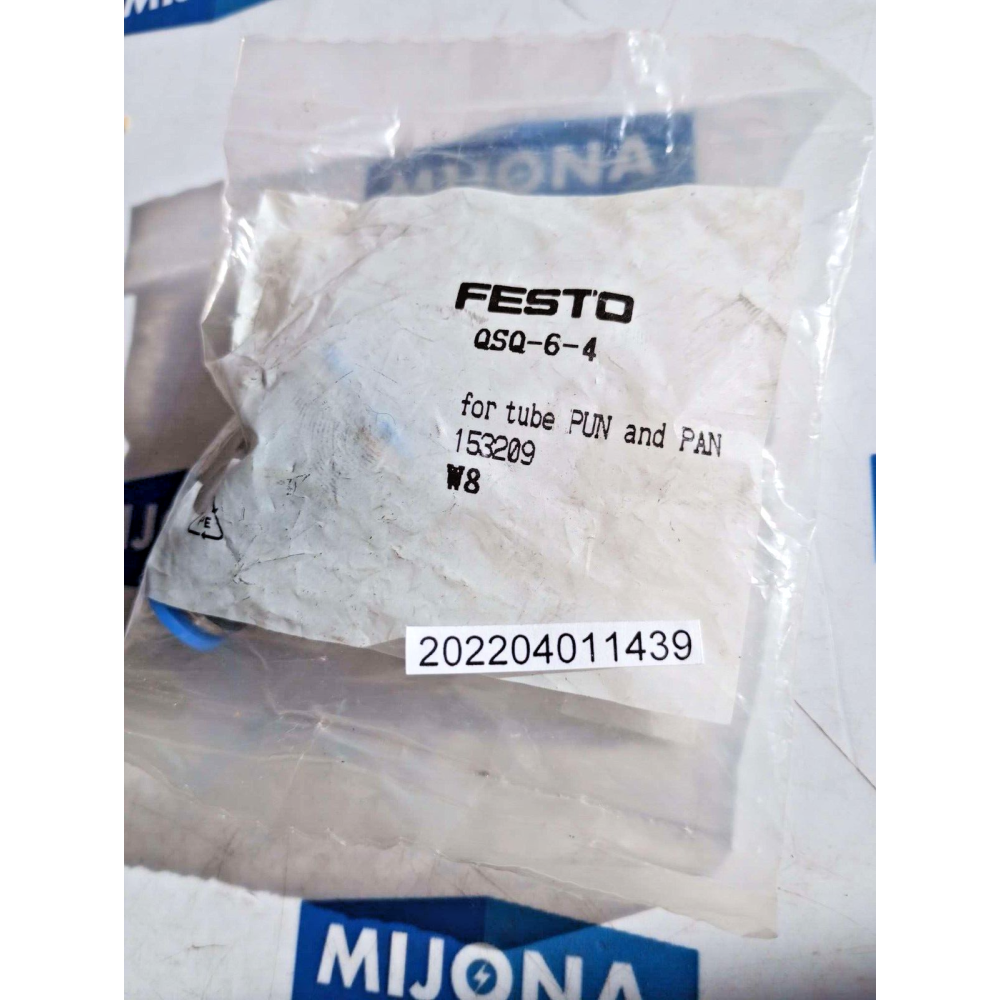 Festo QSQ 6 4 FOR TUBE PUN AND PAN 153209 QSQ-6-4 NEW OLD STOCK Festo QSQ 6 4 FOR TUBE PUN AND PAN 153209 QSQ-6-4 NEW OLD STOCK